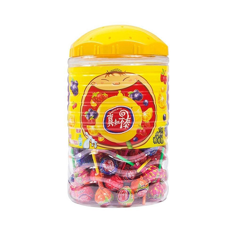真知棒(PimPom) 什锦水果味棒棒糖108支罐装(4种口味)高清大图