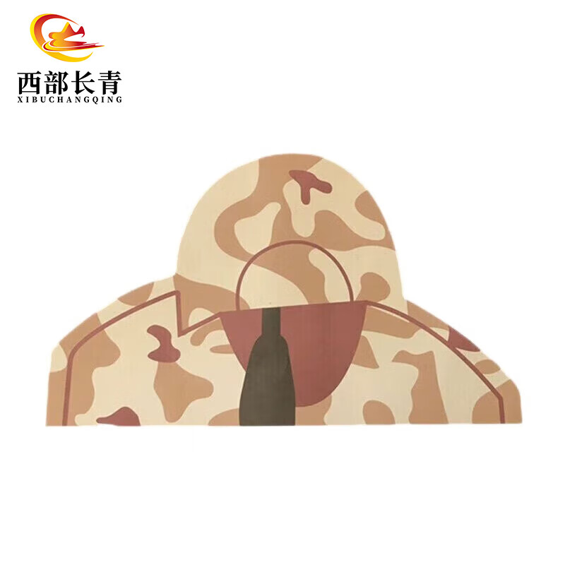 西部长青训练靶纸打靶器材 射J训练靶靶贴 50*50cm 荒漠迷彩胸靶 100张高清大图