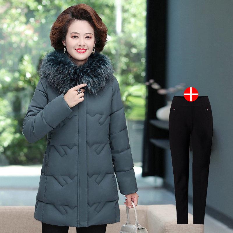 迪鲁奥(DILUAO)棉服中老年女冬装外套40岁50韩版中长款妈妈秋冬高清大图
