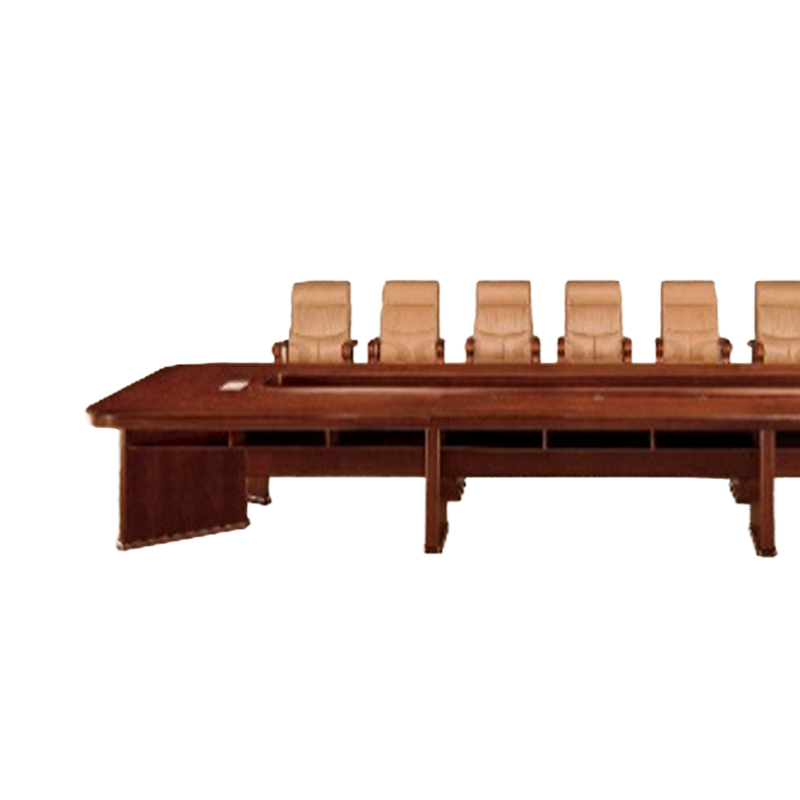 大央会议桌H-9660 6000W*2000D*760H办公家具会议桌长方形大型长桌简约现代会议室洽谈桌高清大图