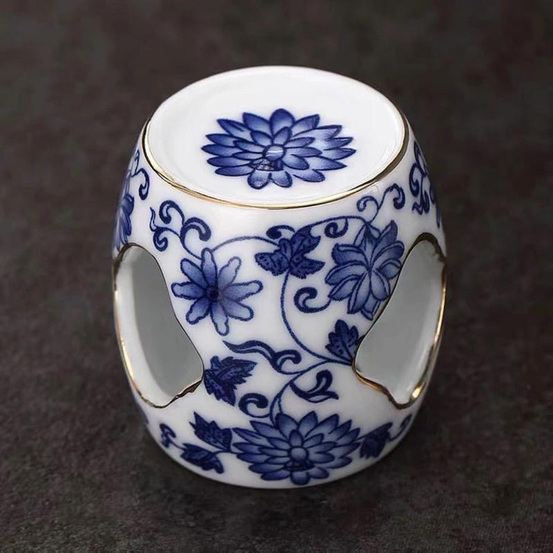 青花瓷盖置景德镇青花瓷茶壶盖碗盖子配件白瓷盖置陶瓷壶盖托茶具垫
