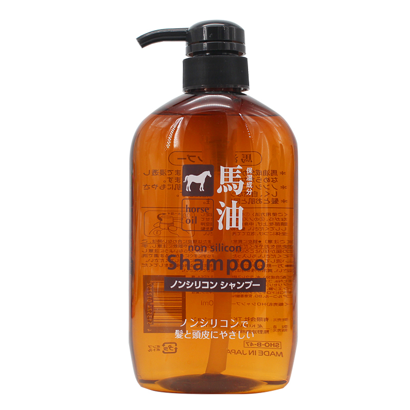 日本熊野油脂无硅油马油洗发水护发素马油护发素 600ml