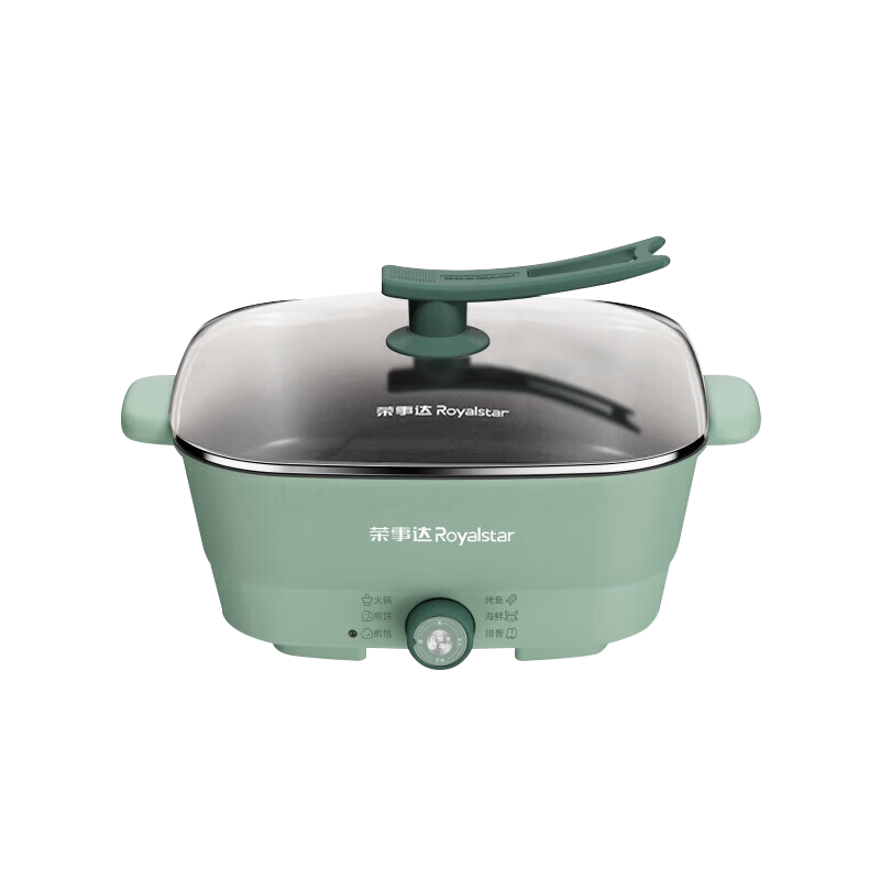 荣事达大容量旋钮式多功能5L电热锅HG36D高清大图
