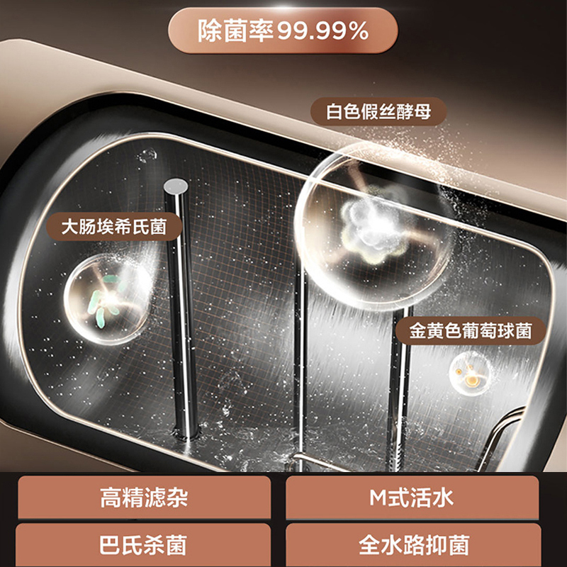海尔(Haier)80升电热水器 EC8002-MG3U1 3300W变频速热 金刚无缝内胆 镁棒免更换 一级能效节能