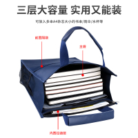 星邦格X1005 手提牛津拉链文件袋28cm*10cm*35cm(计价单位:个)蓝色
