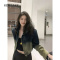 NEW LAKE美式复古高级感辣妹牛仔外套女春季设计感小众渐变色短款夹克上衣