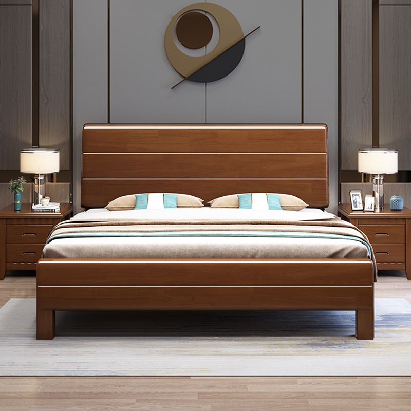 臻远ZY4031125 实木床宿舍家具1.5米单人床含两个床头柜高清大图