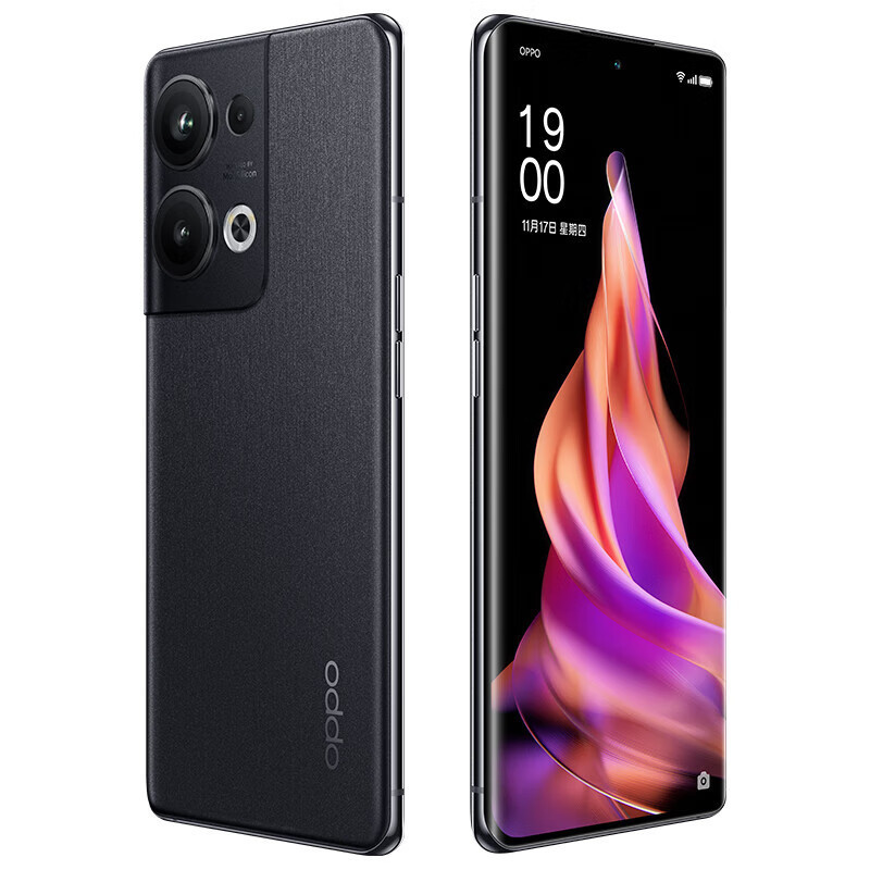 OPPOReno9Pro+ 16GB+512GB 皓月黑 骁龙8+旗舰芯片 自研影像芯片 80W超级闪充 120Hz OLED超清曲面屏5G手机 Reno9 Pro+