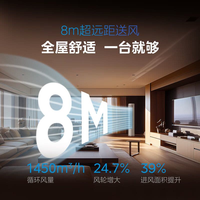 美的(Midea)空调柜机酷省电Ultra大2匹家用新一级能效变频冷暖客厅智能立式柜机KFR-51LW/N8KS1-1U图片