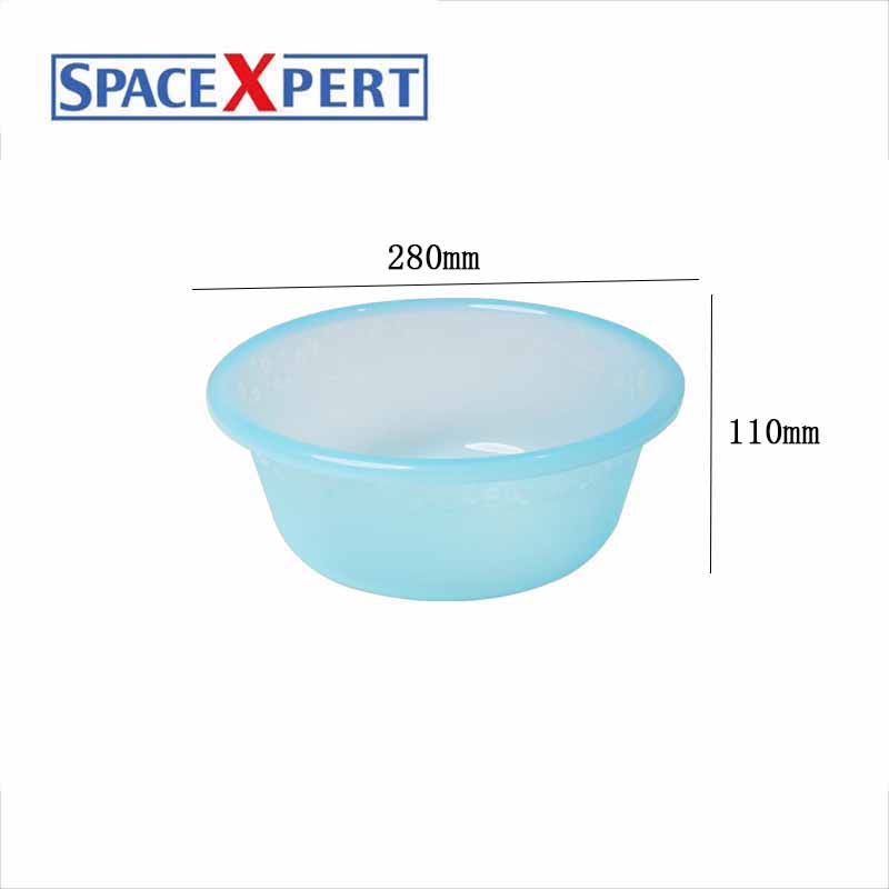 空間専門家(SPACEXPERT) 透花洗脸盆收纳盆透黄/透黑/透蓝 (直径28)高清大图