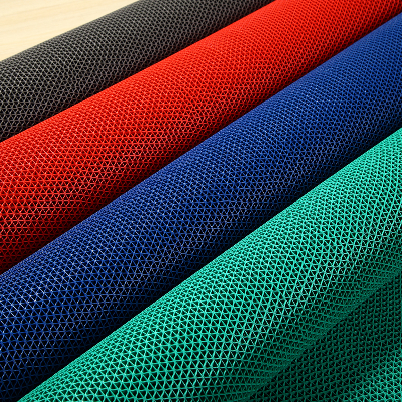 美帮汇浴室卫生间厨房整卷大面积防滑垫塑料垫镂空网格垫pvc地垫红