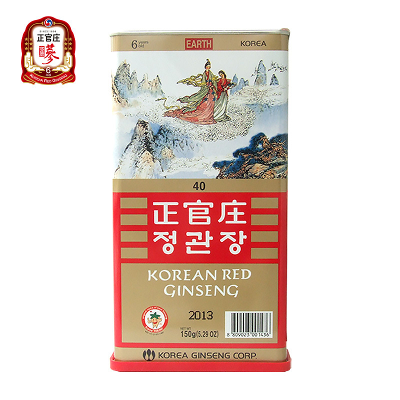 韩国 正官庄 高丽参红参 6年根人参 地参40支150g