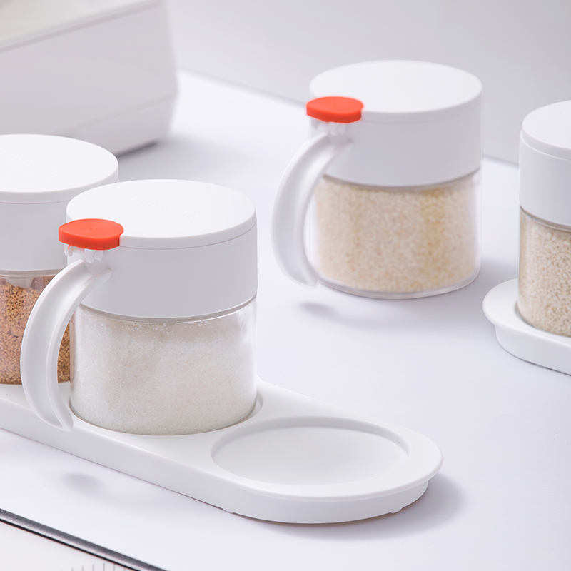 茶花 圆点三组玻璃调味瓶 300ml*3个/个高清大图