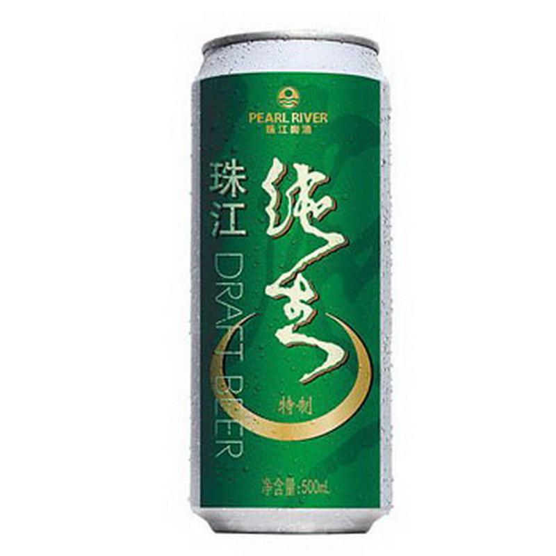 9度特制珠江纯生啤酒500ml
