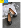 聚范黑色平底工作鞋职业鞋女皮鞋大码妈妈鞋单鞋软皮上班鞋必胜客通勤 物美价廉301款301平底1.5厘米款 36码包邮送礼