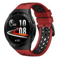 华为(HUAWEI)华为智能手表WATCH GT2e 运动款 熔岩红 (2周续航+百种运动类型+音乐播放+实时心率+蓝牙手表+NFC支付)