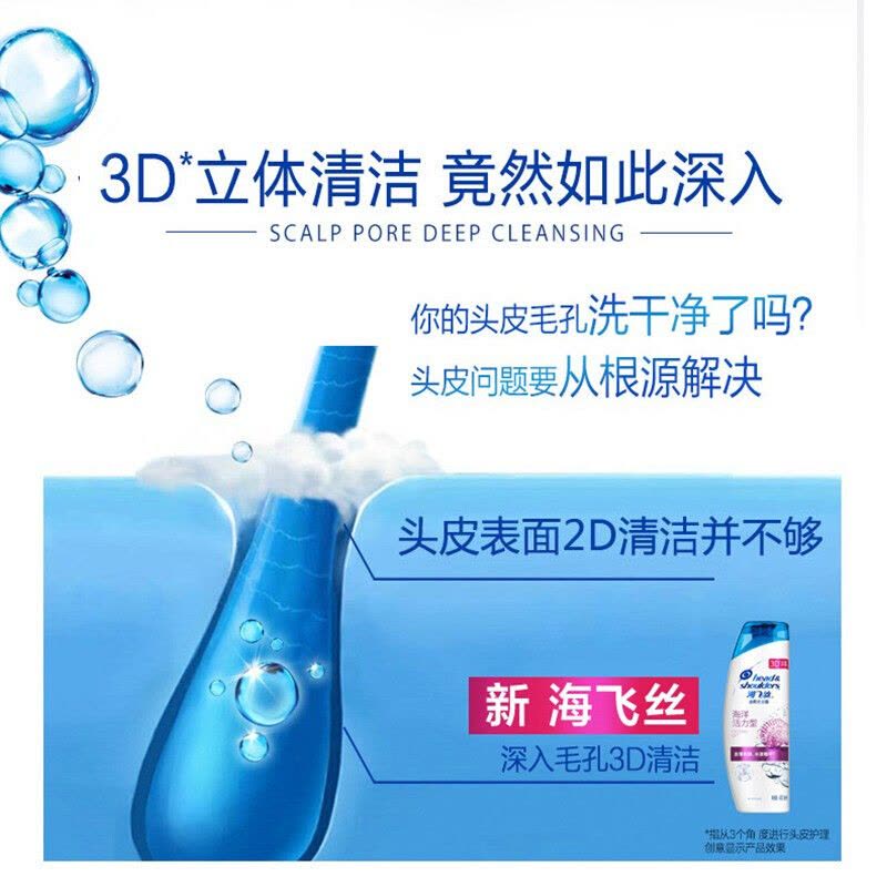海飞丝（Head & Shoulders）去屑洗发露海洋活力型200ml 宝洁出品图片