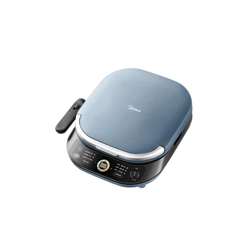 美的(Midea)MC-JKC3077Ti 电饼铛 煎烤机 上下盘可拆洗 家用智能 0氟钛陶瓷双面加热 三明治早餐机