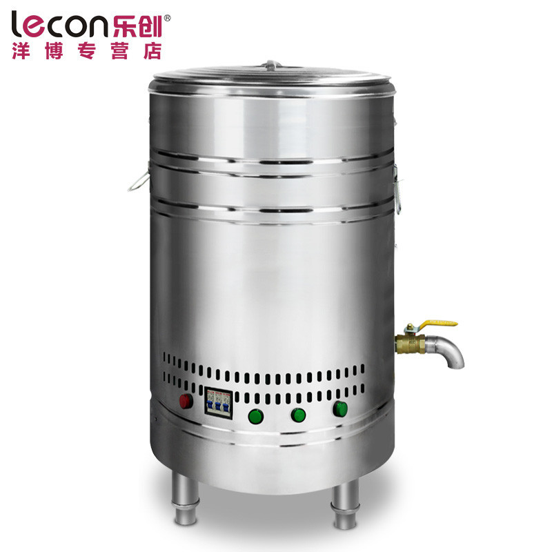 lecon/乐创洋博 40型电热煮面炉 50L电热商用煮面桶双层保温炉汤面炉麻辣烫机汤锅高清大图