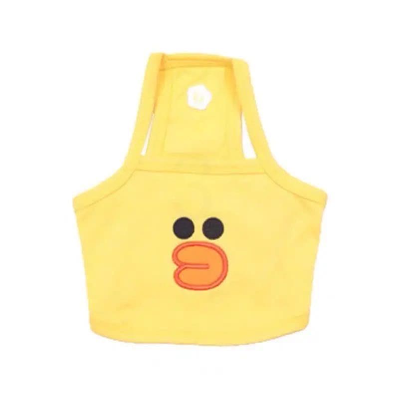 小黄鸭衣服宠物猫咪泰迪比熊小型犬狗狗韩版新款吊带短款背心通用 黄色手工测量误差1-3cm左右 偏宽 XS胸围30长13c图片