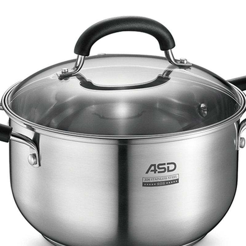 爱仕达(ASD)C味奶锅 汤锅 304不锈钢 磁通底 明火电磁炉通用QB1720