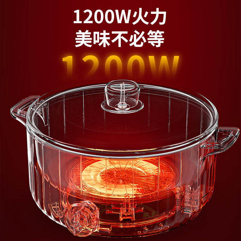 九阳 HG30-G668三档控温电火锅大容量3L多功能锅高清大图