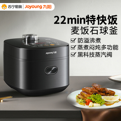 九阳(Joyoung)电饭煲家用4升方堡麦饭石球釜22Min特快煮多功能蒸煮焖炖F40FY-F570