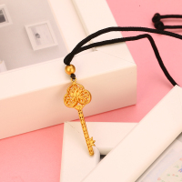 金一古法金黄金吊坠金丝钥匙牌女士款送礼(计价)ABBG05