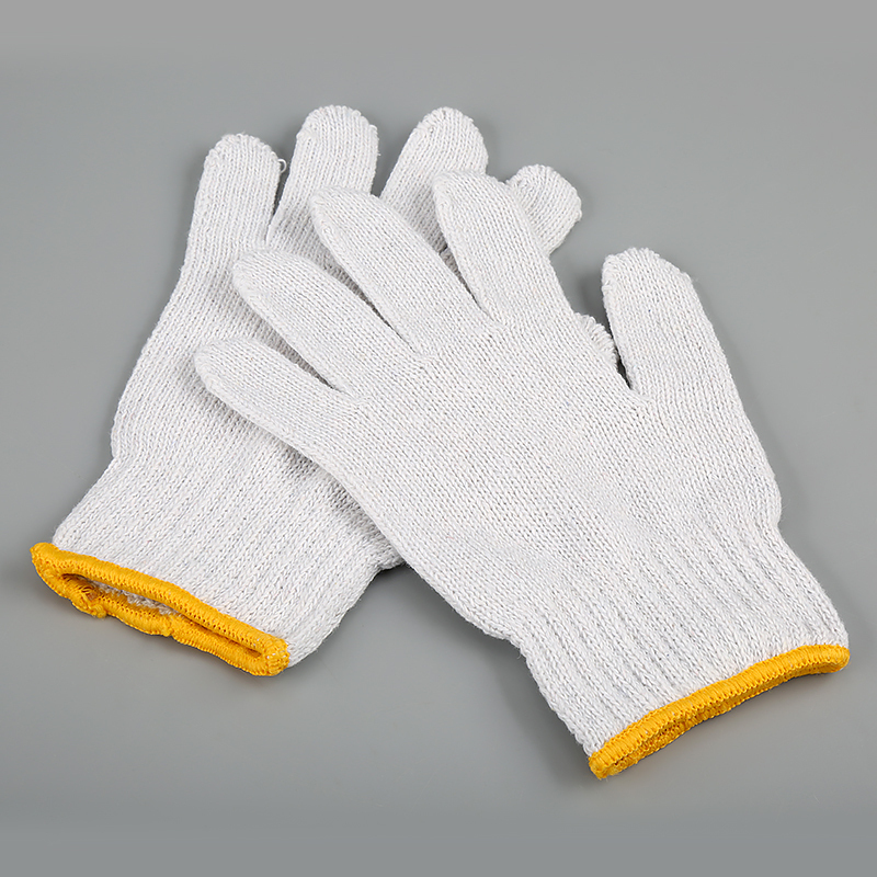 棉手套防滑手套 劳保用品劳保手套 10双/包视频介绍_棉手套防滑手套 