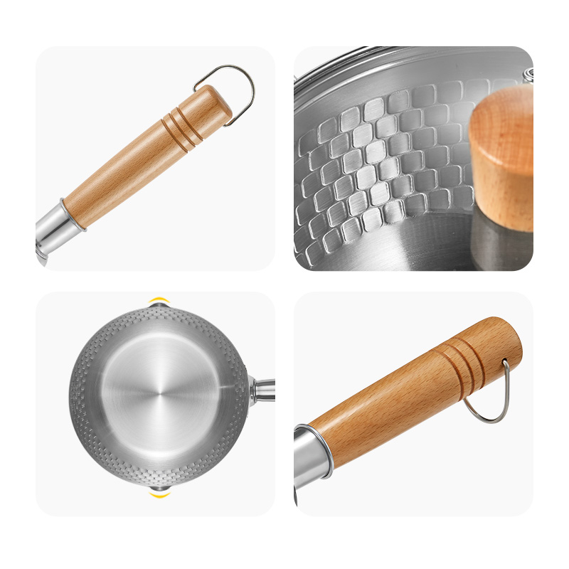 炊大皇(COOKER KING) 奶锅304不锈钢汤锅 日式雪平锅 婴儿辅食锅煮奶泡面锅18cm NG18XP高清大图