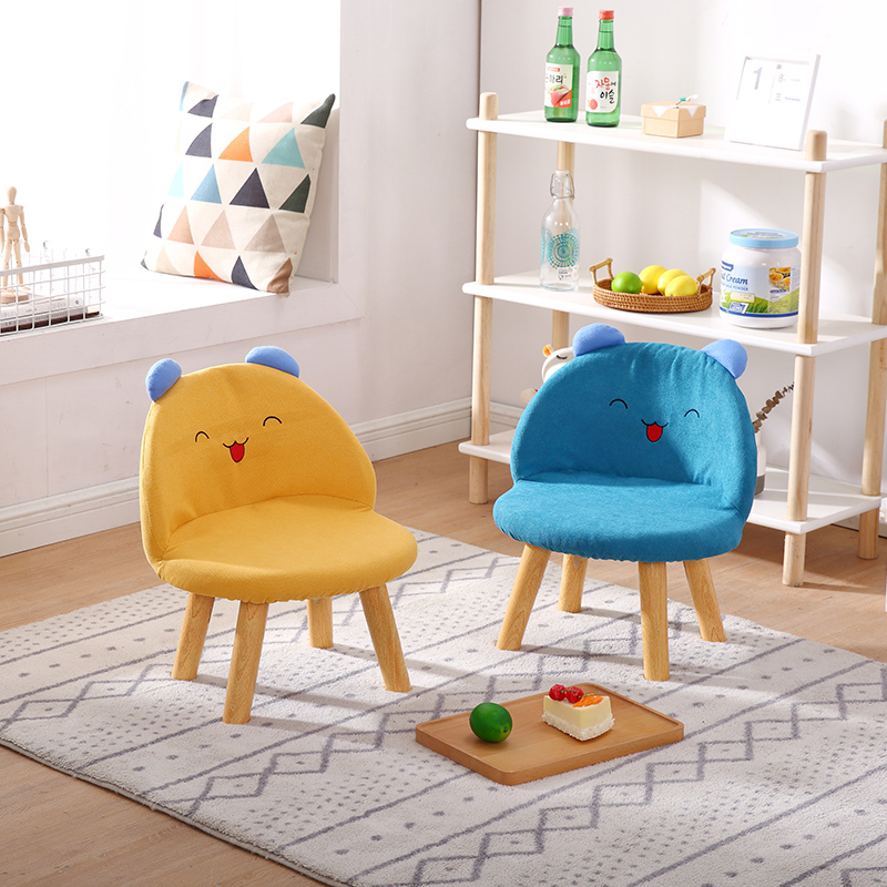 皇豹儿童实木小凳子靠背家用矮凳宝宝时尚创意椅子卡通可爱换鞋小板凳