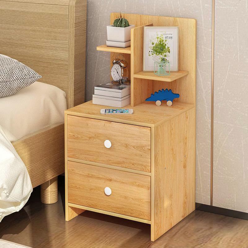 简约现代小柜子收纳柜床头柜简易床头储物柜 单抽屉枫樱木色 实用百搭,耐磨耐用图片