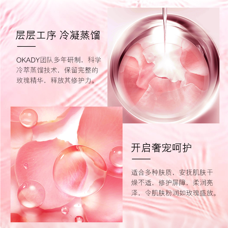欧佩(OU PEI)玫瑰烟酰胺焕颜六件套 护肤套装礼盒