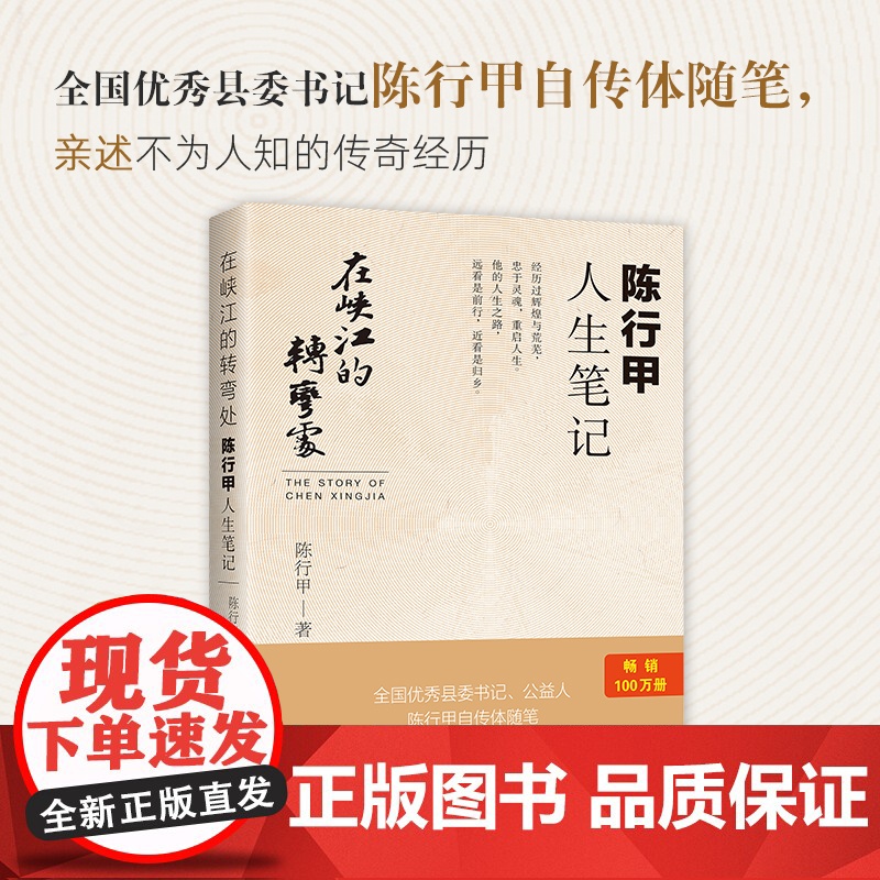 [正版书籍]在峡江的转弯处 陈行甲人生笔记 网红县委书记陈行甲自传体随笔辞职做公益知行合一人物传记 人民日报出版社高清大图