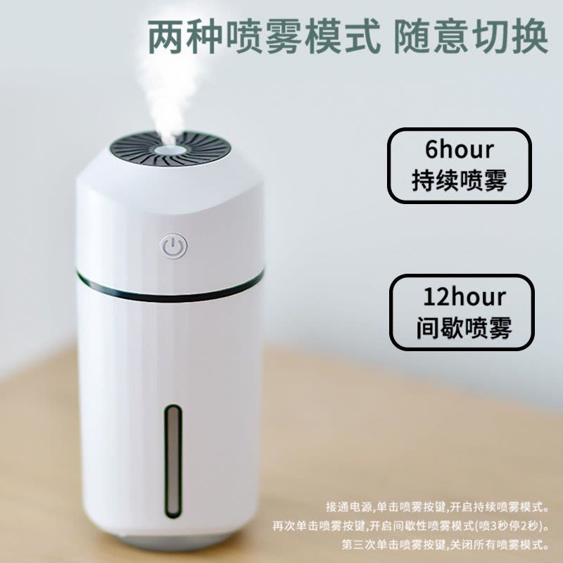车载加湿器家用卧室汽车用喷雾加香水迷你空气净化器香薰车内车上|粉色【超静音-大喷雾】充电款图片