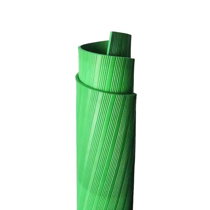 伟鹏双兴 条纹绝缘橡胶板防滑橡胶垫 1米*3米*8mm[绿色25kv]/卷高清大图