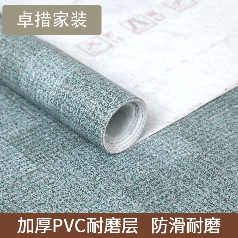 PVC塑胶地板革加厚耐磨防水泥地板贴纸毛坯房家用地毯商用工程革壹德壹高清大图