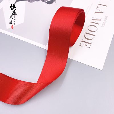 38mm宽双面涤纶带混发diy迪士尼白雪公主蝴蝶结丝带色系搭配缎带 3.8cm[大红色10米]