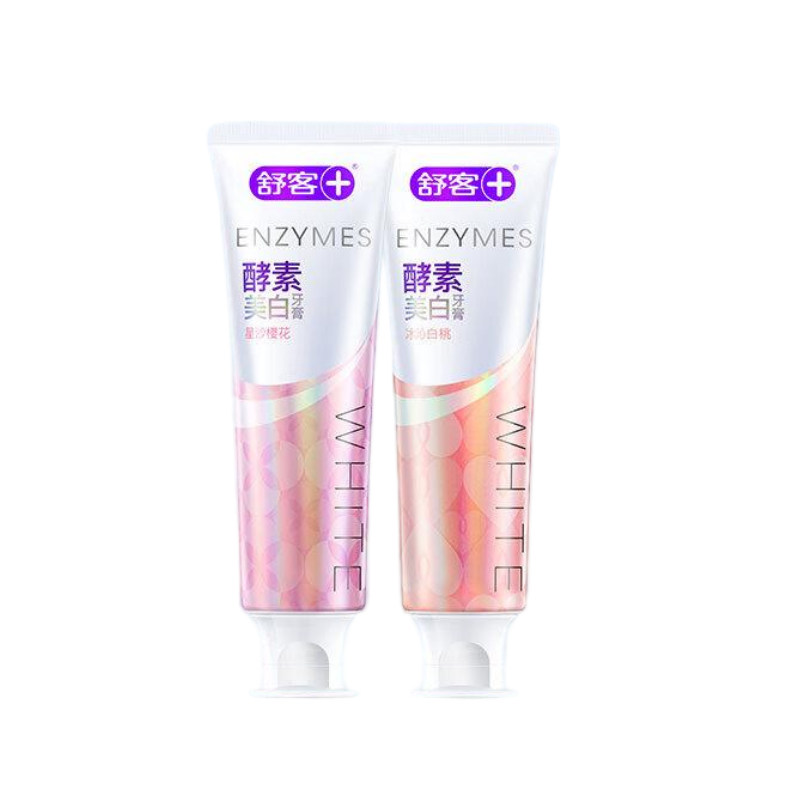 舒客 美白酵素牙膏120g*2(樱花+白桃)