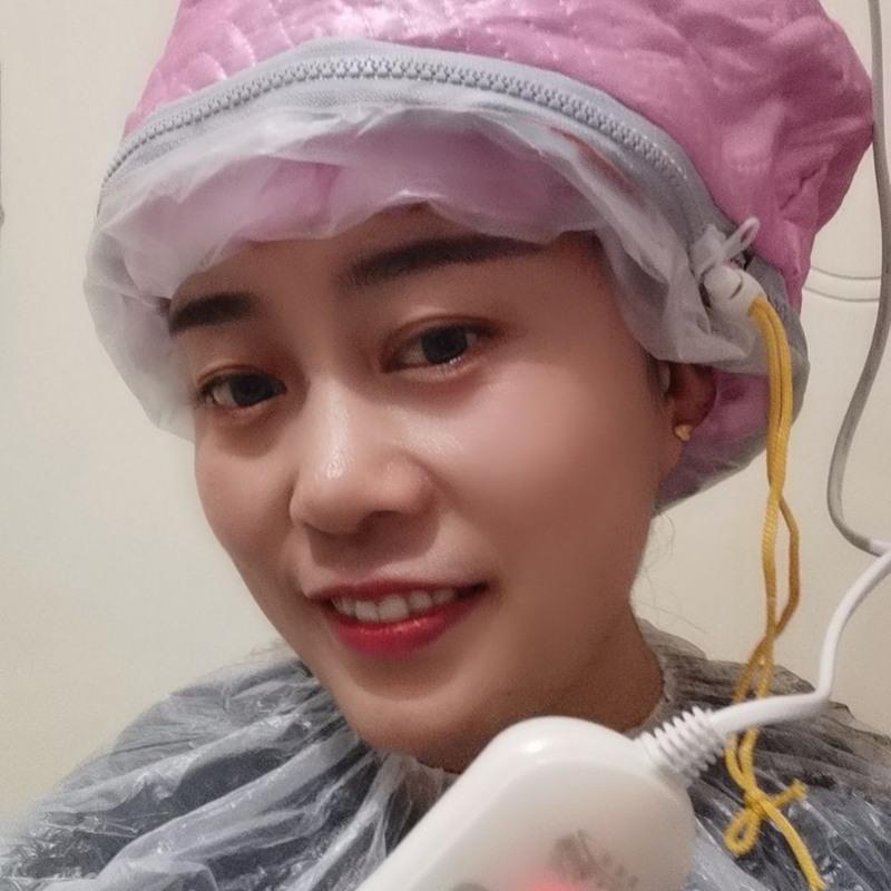 发膜染发蒸发帽头发护理帽发膜焗油帽护理帽理发店帽子染发烫发帽 小号[染发专用] 粉色布面三档
