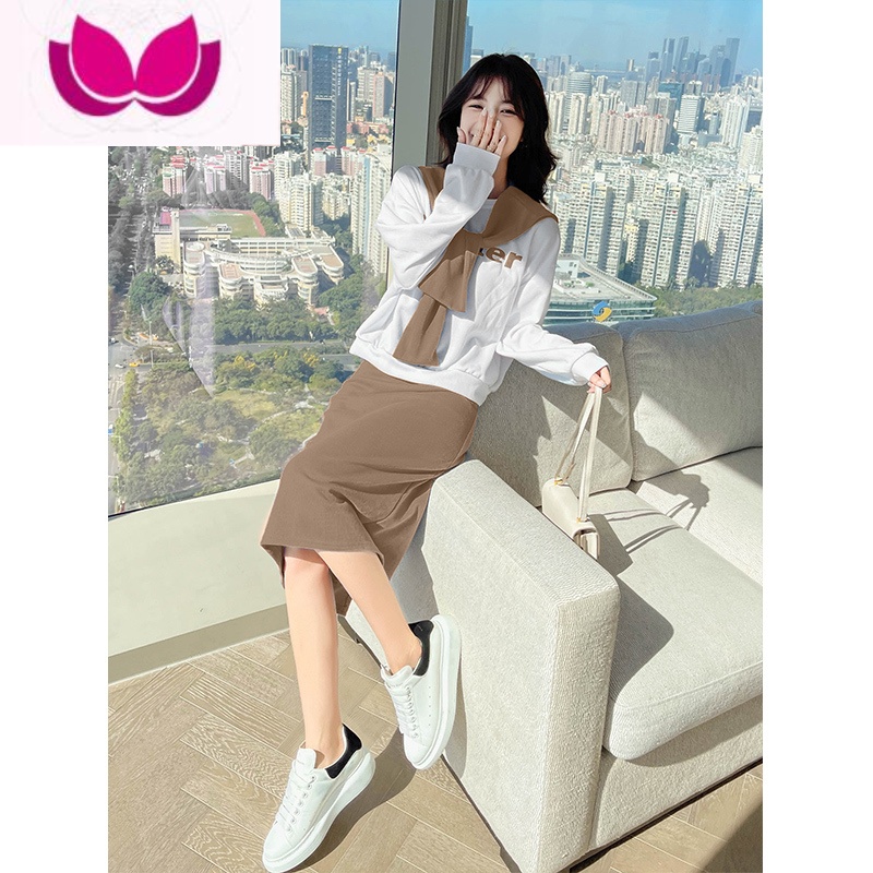 七斓春装女装套装2023年新款活泼减龄早春穿搭奶呼呼的卫衣套春季高清大图