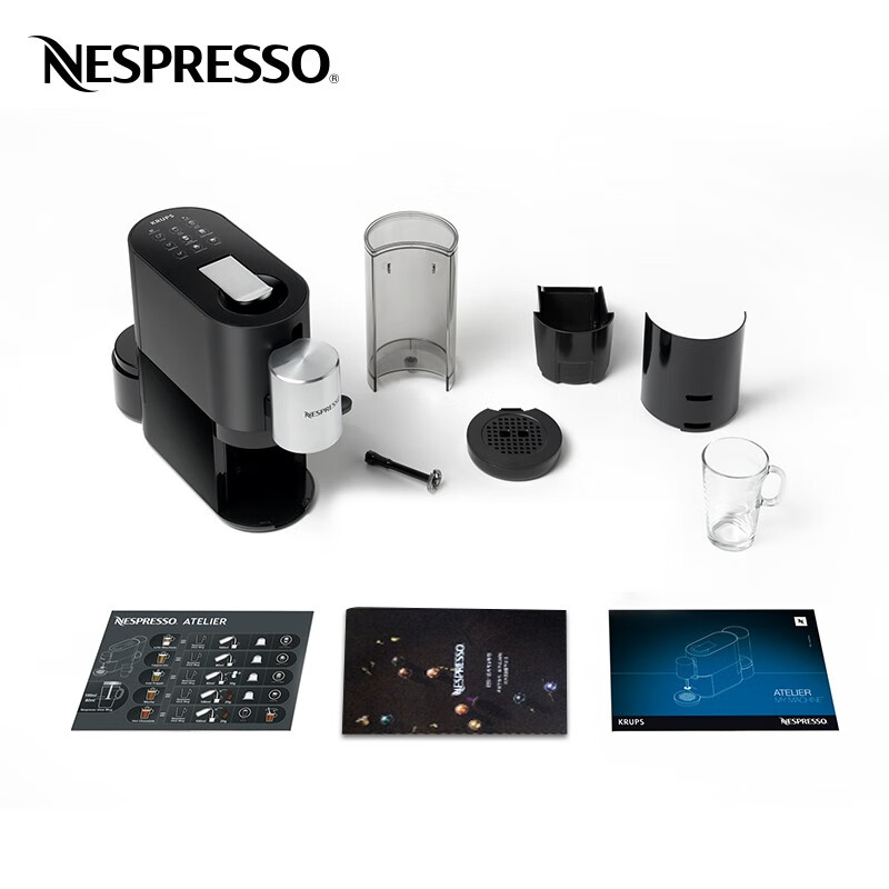 Nespresso奈斯派索胶囊式咖啡机小型家用全自动商用办公室大容量奶泡一体一键式咖啡食谱高压萃取意式进口 S85-黑色高清大图