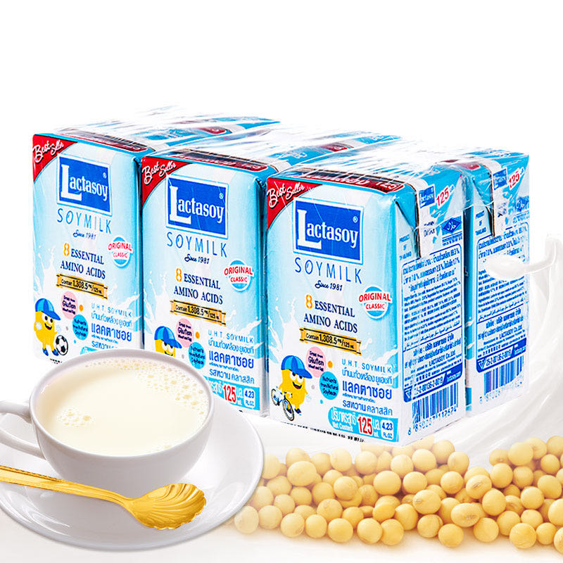 力大狮原味豆奶饮料(250ml*6) 豆奶 早餐奶 液奶 鲜奶 饮料 泰国进口高清大图