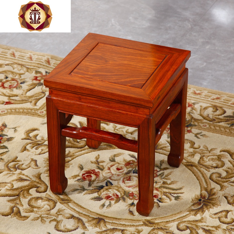 三维工匠花梨木小凳子方凳红木茶几矮凳家用木头沙发凳实木写字板凳