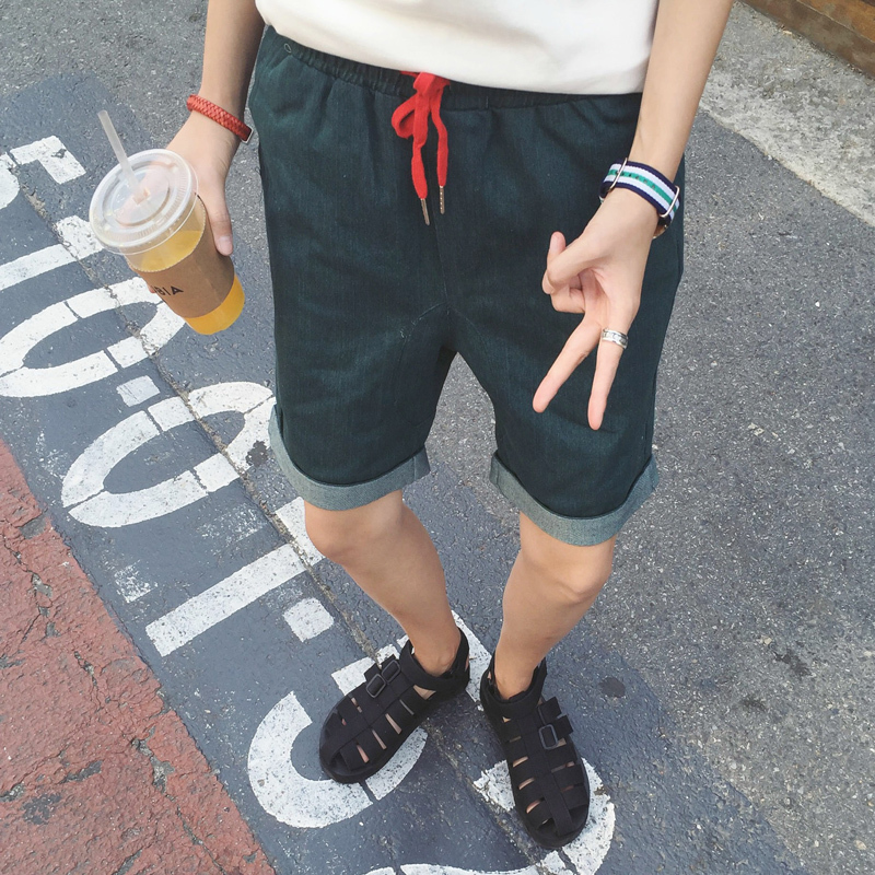 夏款新款 男士五分短裤宽松中裤英伦风男裤子工装裤青年休闲运动