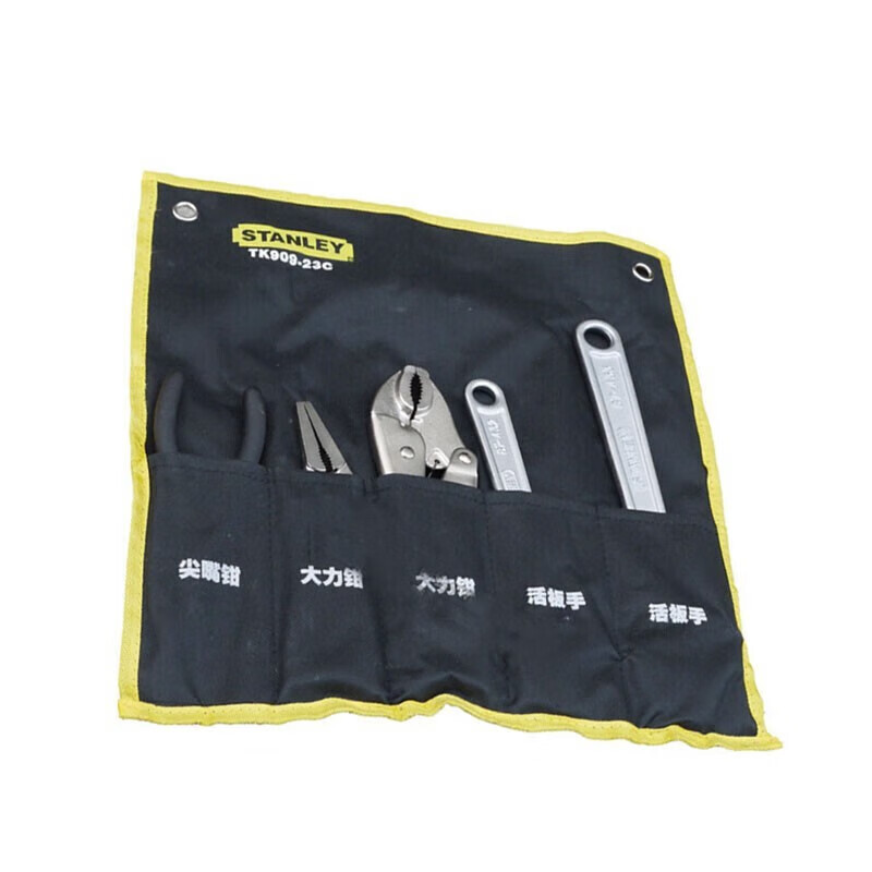史丹利(STANLEY)TK909-23C (5件)活动扳手和钳套装 开口扳手尖咀钳组套高清大图
