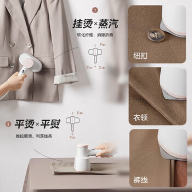 美的(Midea)[巨能烫]手持家用挂烫机电熨斗大功率旅行出差便携小型熨斗 YBJ14D1高清大图