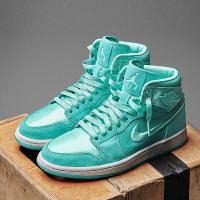 AIR Jordan 1 GS 美国直邮正品 AJ1淡雅绸缎运动鞋休闲高帮篮球鞋女鞋AO1847-345