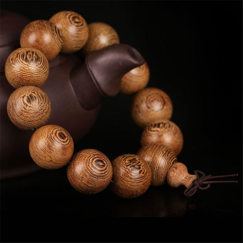 鸡翅木手链圆珠手环单层手串男女款佛珠文玩念珠手持送女朋友七夕情人