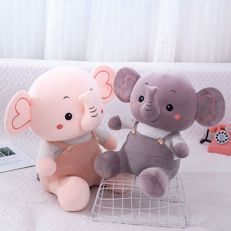 大象毛绒玩具小象公仔玩偶床上睡觉娃娃可爱抱枕超软萌送女孩礼物灰色